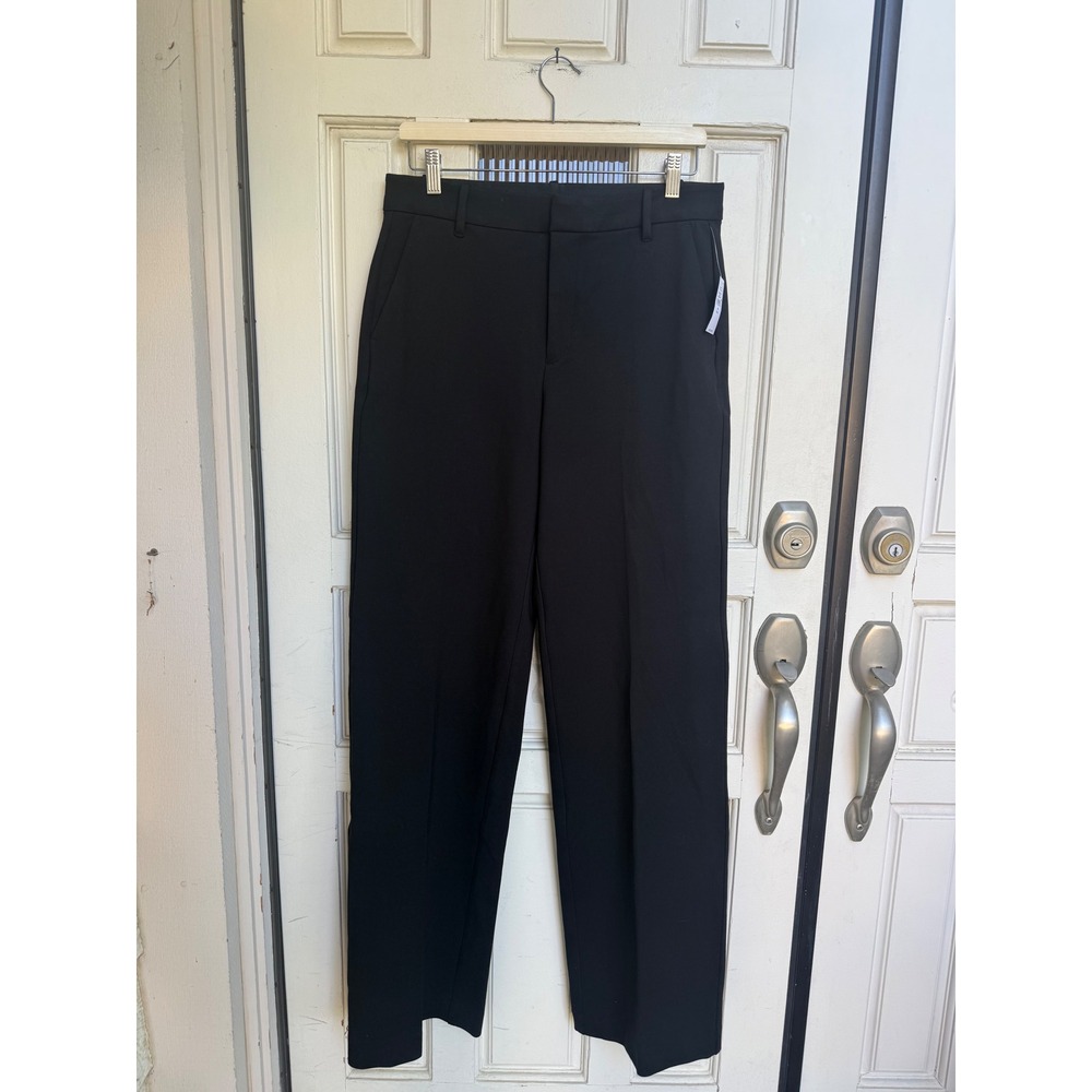 Gap Black High Rise Straight Leg Trousers Pants Size Medium Tall 856989-01-1 New